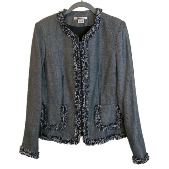 Hygard Fringed Blazer - Designer - Size 10 - NEVER WORN - Picture 1 of 3